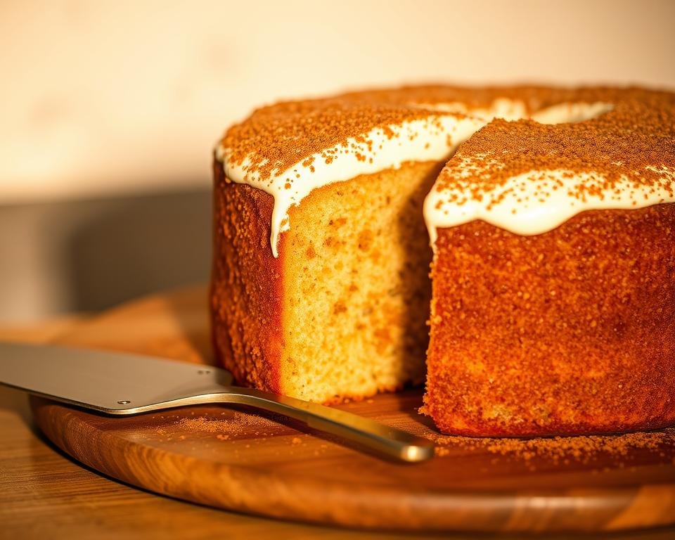 churro cake with cream cheese frosting