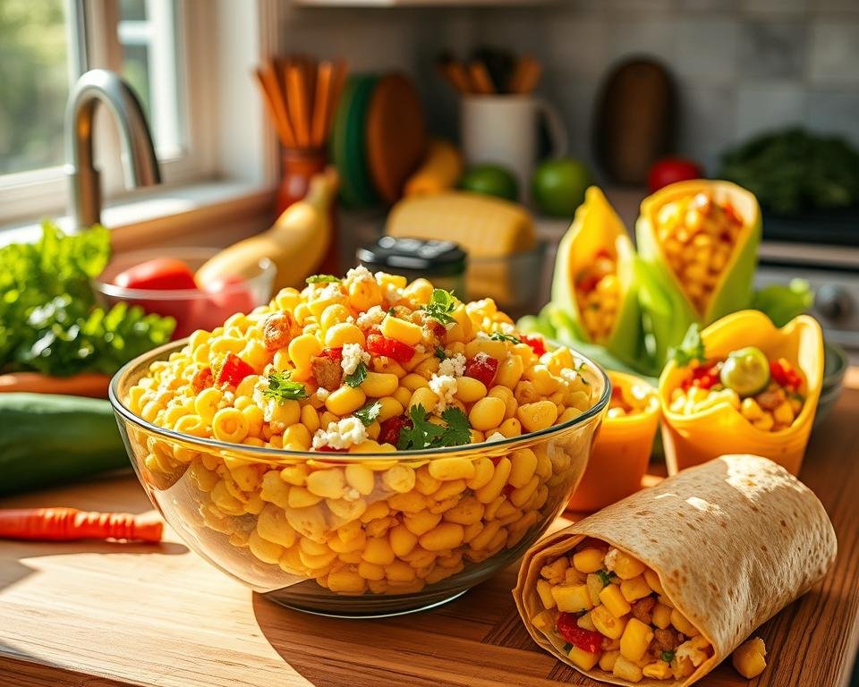 using leftover elote pasta salad